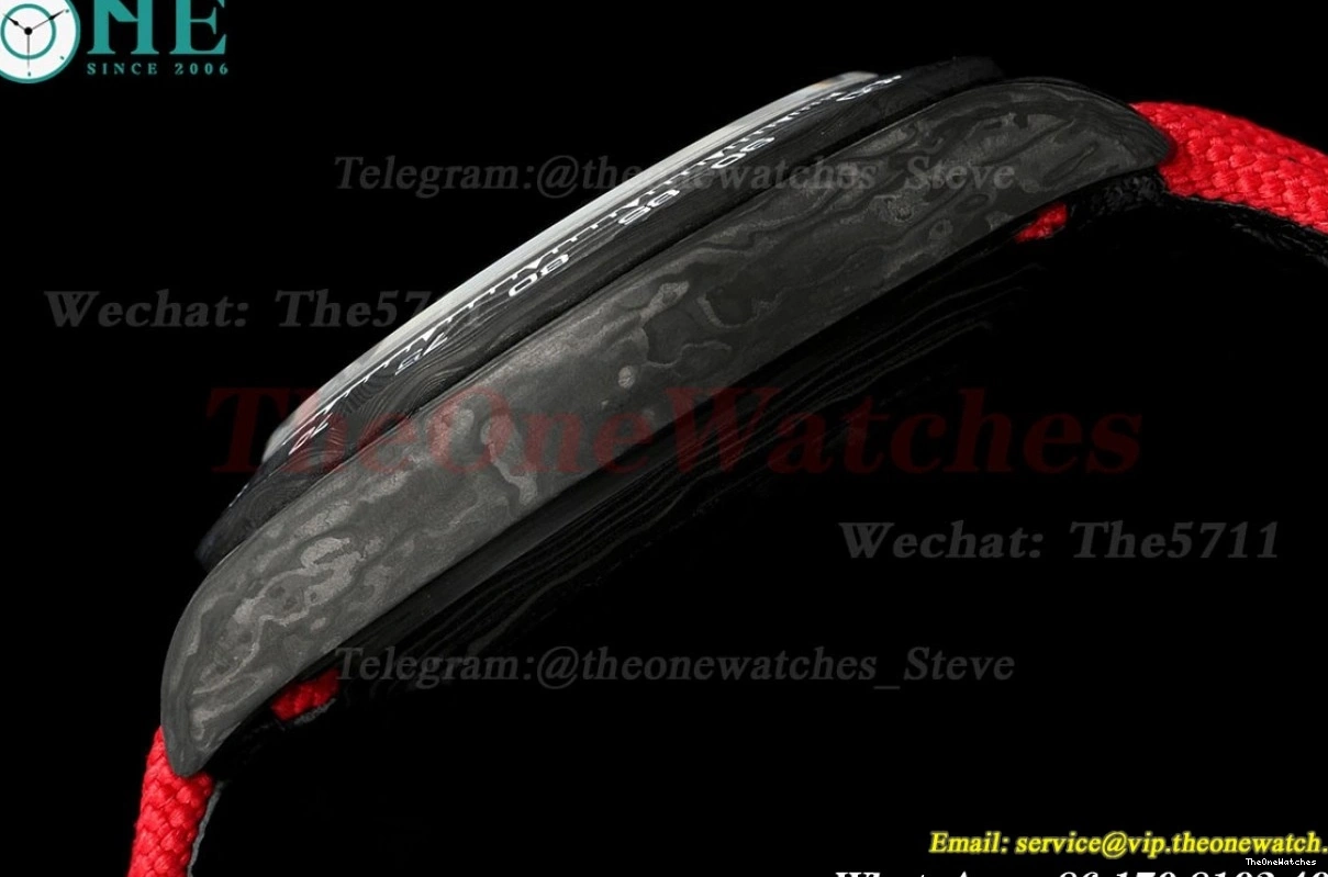 Diw N6F Carbon Daytona DD4801 NY Skeleton Dial 40mm Red 0202